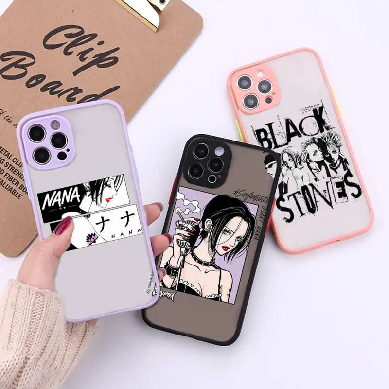 

NANA Design Phone Case For iPhone 12 11 Mini Pro XR XS Max 7 8 Plus X Matte transparent Back Cover