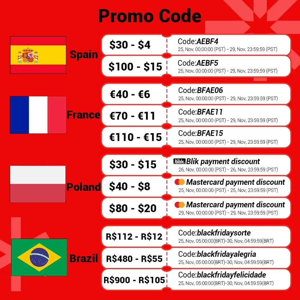 

Black Friday Promo Code! Shop With Promo Code to Save More, Quantity Limited