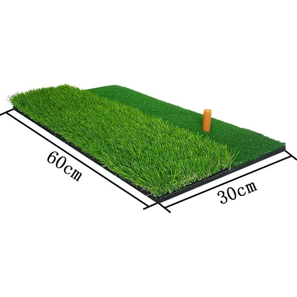 

2-in-1 Golf Training Aids Practice Mat Artificial Lawn Grass Rubber Pad-Backyard Outdoor Golf Hitting Mat Durable Training Pad