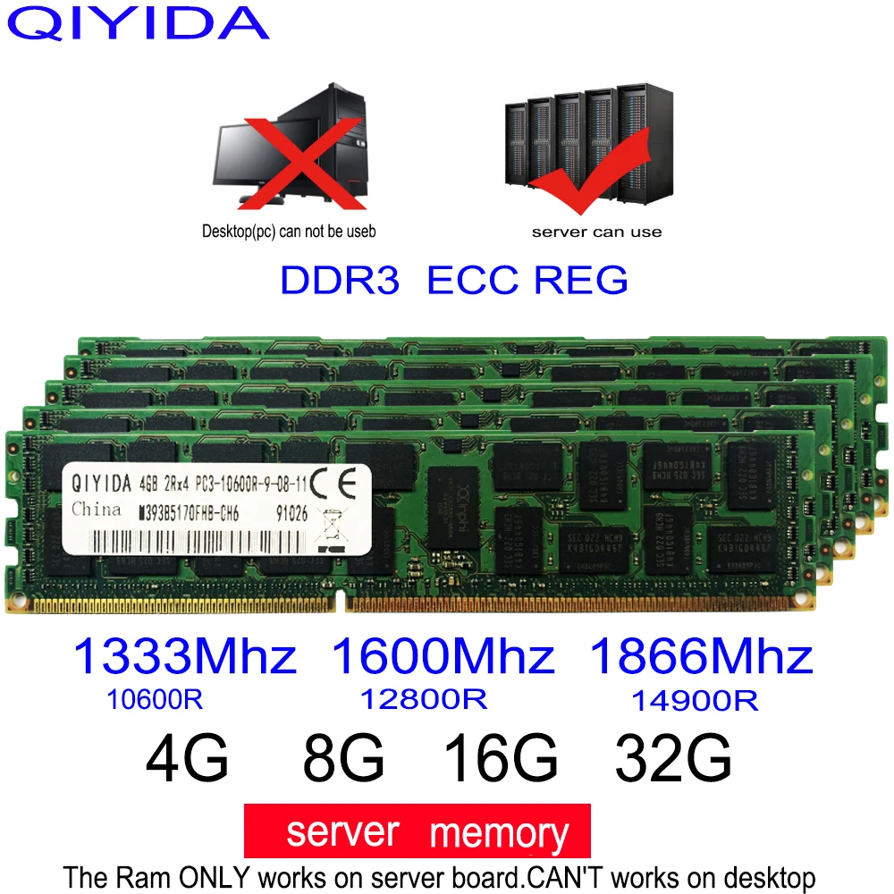 

Ddr3 4 ГБ 8 ГБ 16 ГБ 4 ГБ 8 ГБ 16 ГБ 32 ГБ DDR3 10600R 12800R 14900R ECC REG 1600 МГц 1866 МГц 1333 МГц оперативная память Поддержка сервера X58 X79 X99