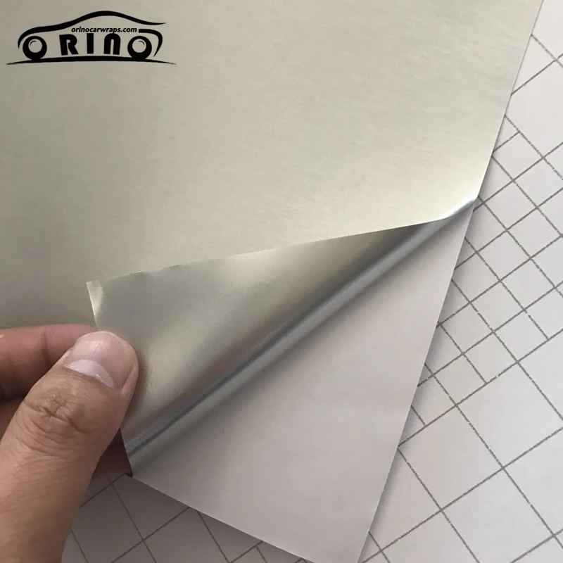 Металлик серебристый матовый металлический винил Обёрточная бумага в рулоне с