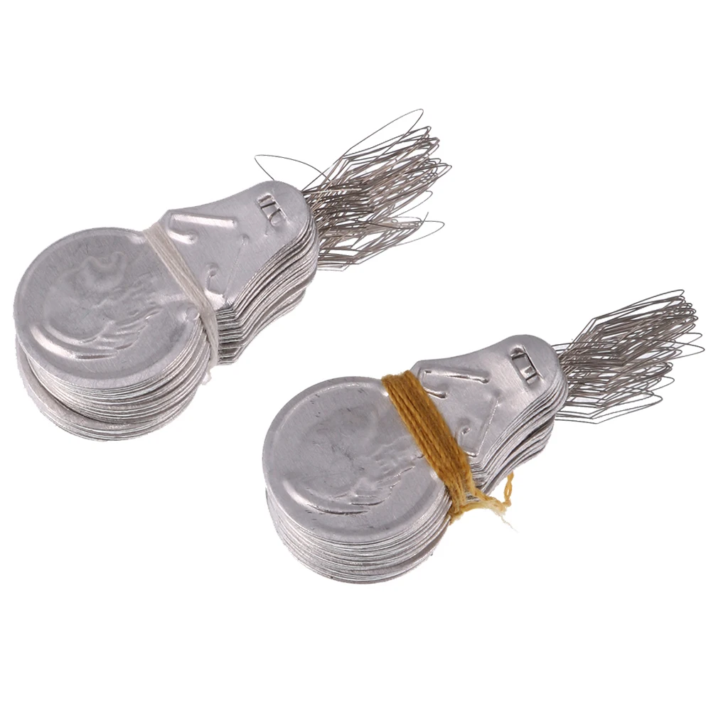

100Pcs Silver Tone Bow Wire Stitch Insert Sewing Machines Threader