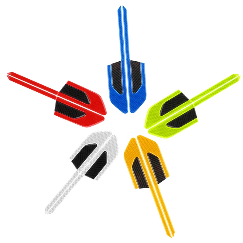 

2Pcs/Set Car Reflective Safety Warning Strip Tape Car Bumper Reflective Strips Secure Reflector Stickers Decals 5 Colors