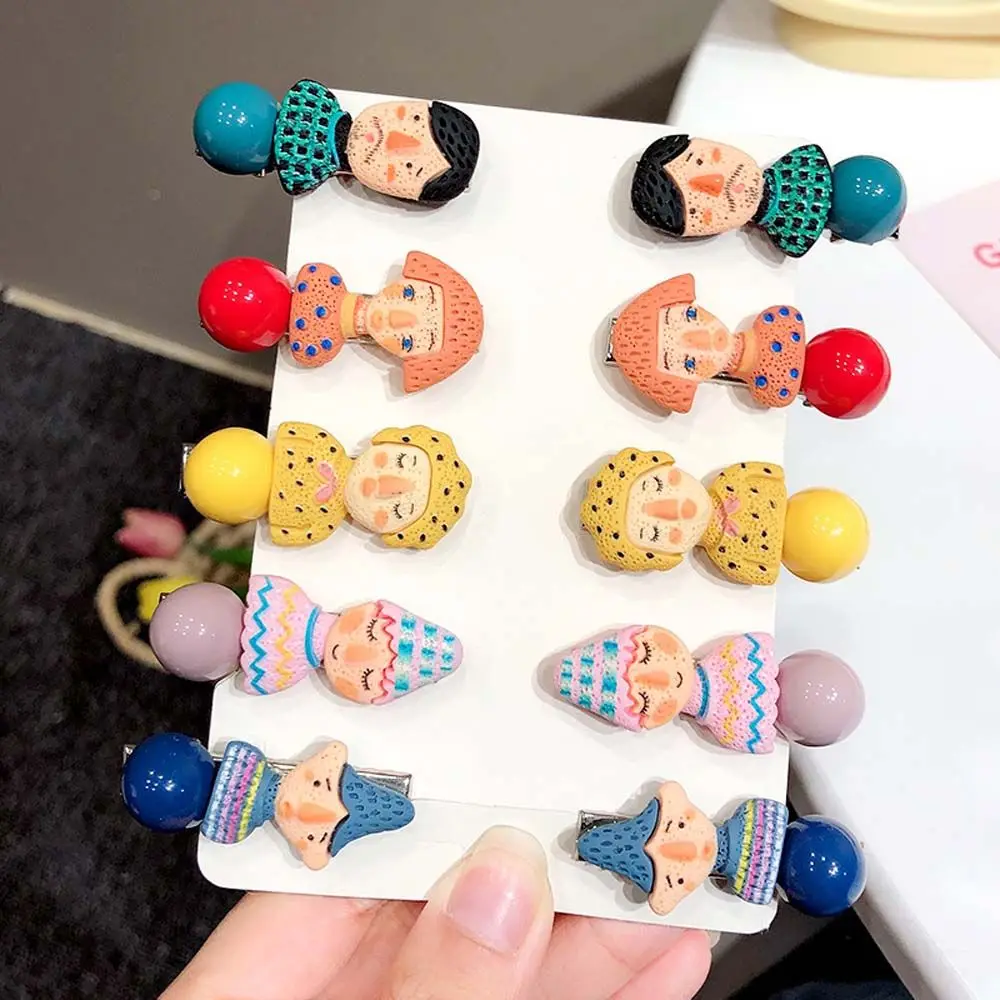 

Новинка 2021, детская заколка для волос с мультяшными персонажами, заколка для волос с боковыми челками для девочек, милый женский японский го...