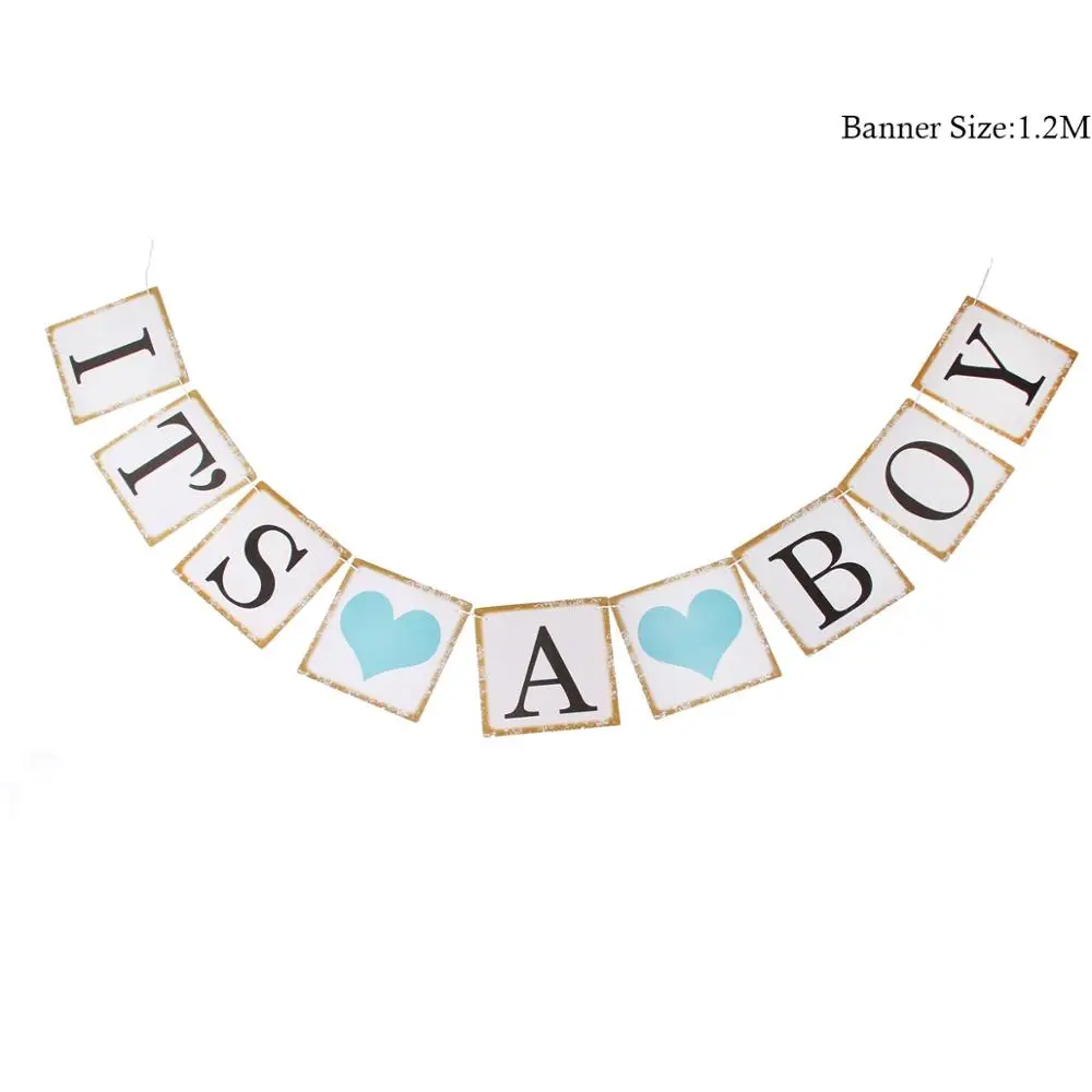 its a boy banner Воздушные шары в виде слона, украшения для девочек и мальчиков, детские украшения для дня рождения, крещения, крещения - Цвет: its a boy banner