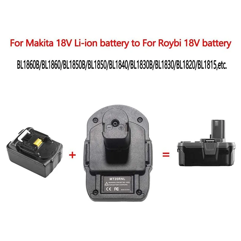 MT20RNL Аккумуляторный преобразователь адаптер для Makita 18 в литий ионная батарея