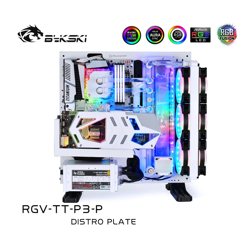 Акриловая доска BYKSKI для раствора водных каналов ThermalTake/Tt Core P3 блока ЦП GPU/3PIN