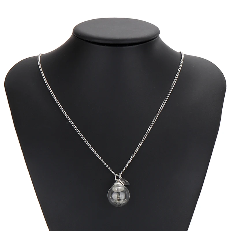 Ожерелье женское из натурального одуванчика в стеклянной бутылке|Ожерелья с