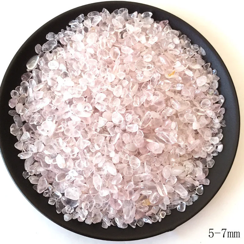 

100g 3 Size Natural Pink Rose Quartz Crystal Gravel Stone Rock Chips Healing Natural Stones And Minerals