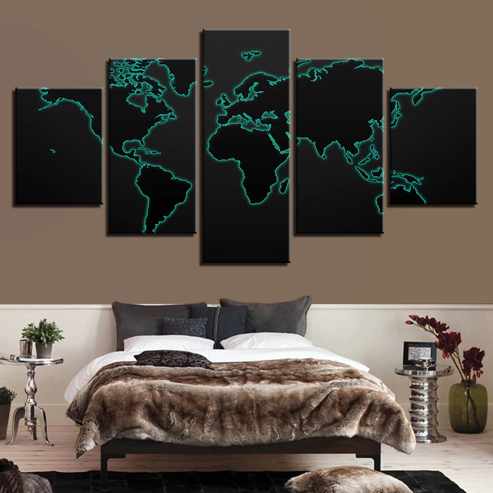 Абстрактная картина HD холст для гостиной настенный художественный постер 5 шт.