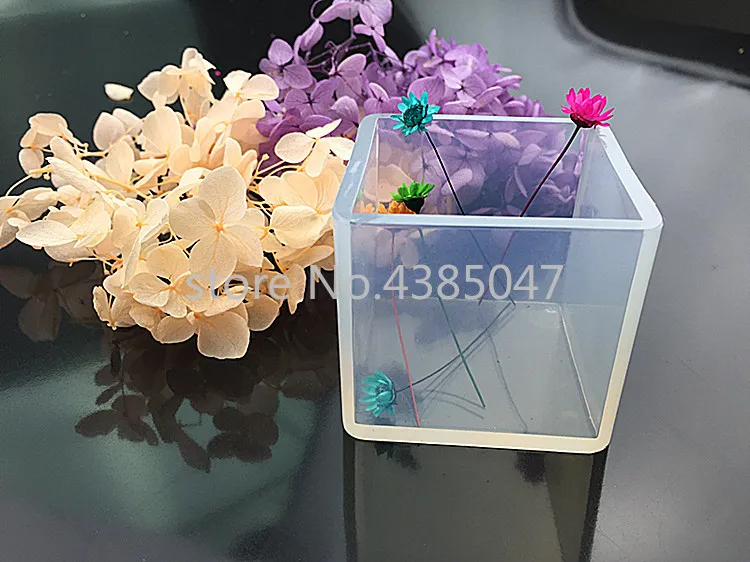 1 шт. кубик/Пирамида/конус/Треугольная УФ-смола форма из жидкого силикона формы