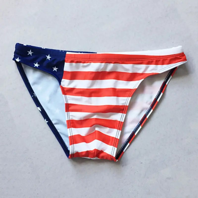 Мужские трусы бикини с флагом Австралии и США сексуальные для плавания