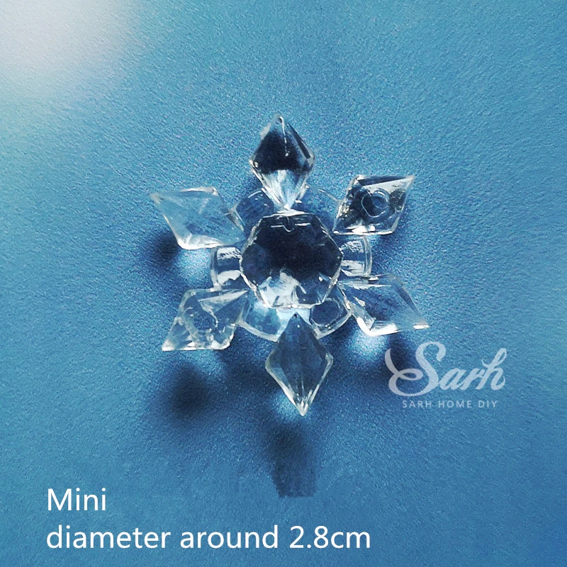 3pc mini 2.8cm Золотые серебристые, лазерные лося Счастливого Рождества торт Топпер Замороженные вечерние Акриловые Поддельные украшение в виде хлопьев снега для приспособление для выпечки подарок любви - Цвет: 3pc mini 2.8cm