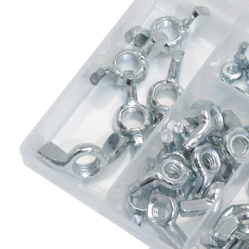 65 шт углеродистая сталь рука затянуть гайка бабочка слиток крыла наборы|Наборы