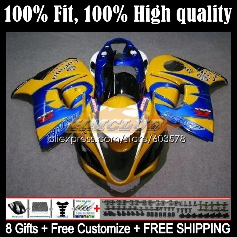 

Инъекция для SUZUKI Hayabusa GSX-R1300 08 09 10 11 12 13 21CL.41 GSXR1300 CC 2014 2015 2016 2017 2018 2019 обтекатель golen blue