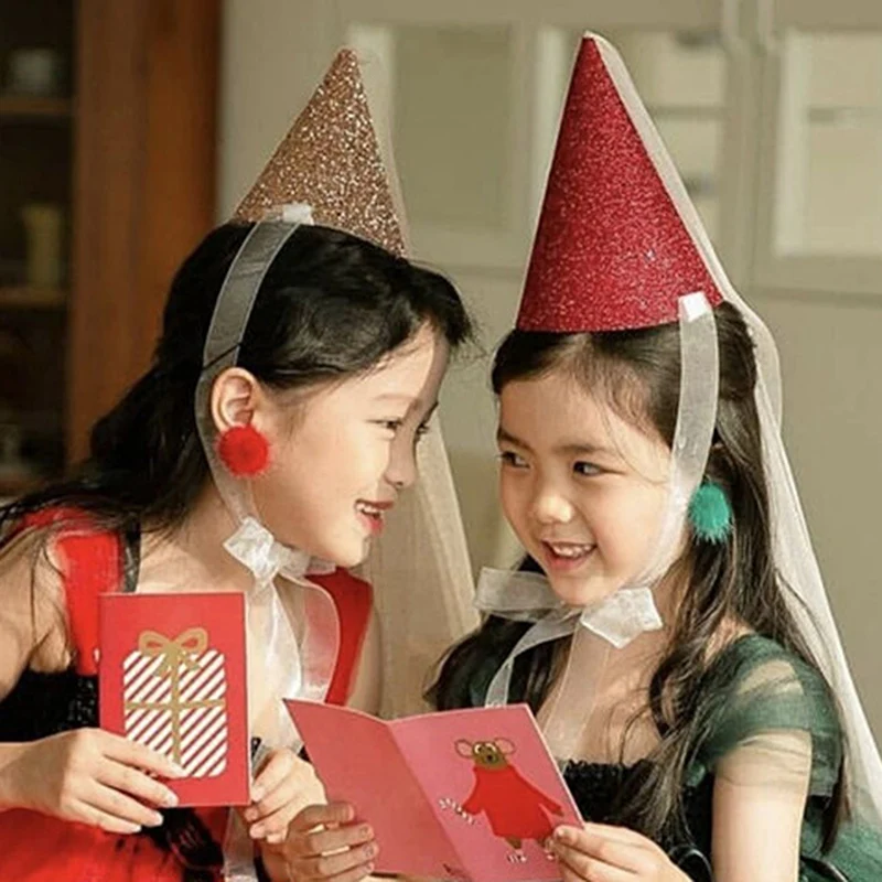 

Girl Happy Birthday Hat Glitter Princess Birthday Cap Birthday Party Photo Hat