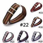 Ремешок нейлоновый ремень НАТО для наручных часов, спортивный сменный Браслет в полоску со стальной пряжкой, 20 мм