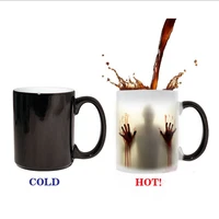 ceramic coffee mug cartoon black handle american discoloration when exposed to heat zombie cup mug tea water ware drinkware