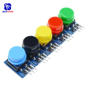 Модуль кнопки diymore 12x12 мм, 5 цветов, Модуль Сенсорного выключателя с крышкой для Arduino Raspberry Pi