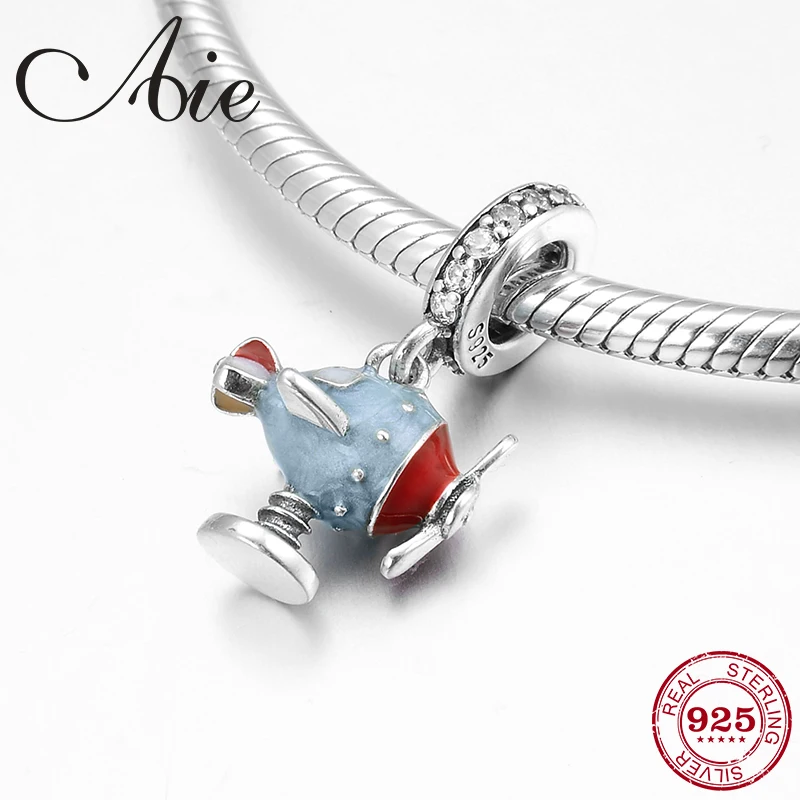 Горячая вертолет DIY подарок Аутентичные стерлингового серебра 925 пробы модные