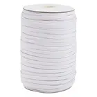 1 рулон 4568101214 мм плоский резиновый эластичный шнур для маски веревка стрейч для одежды Швейные аксессуары Сделай Сам белый черный