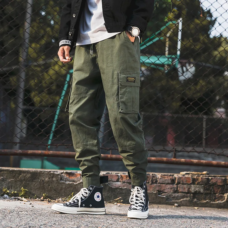 

men's Sweatpants fitness training joggers casual Autumn cotton Sweatpants Fashion streetwear pants men Elastic waistband