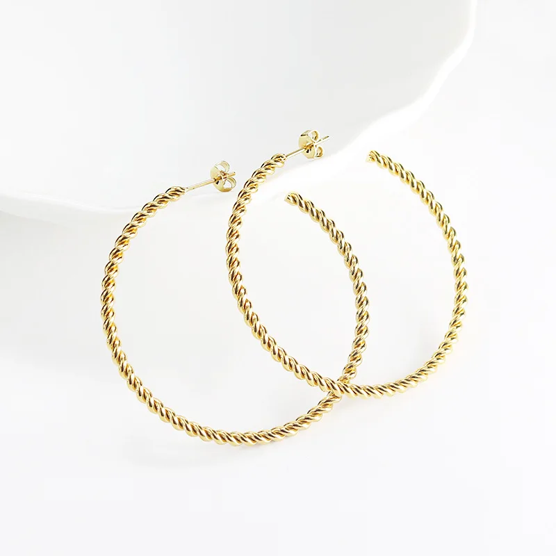 Серьги-кольца женские из нержавеющей стали в минималистическом стиле | Украшения