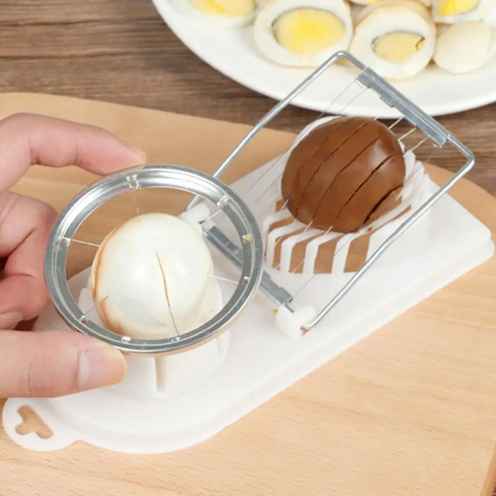 

2Pcs Household 2 in 1 Hard Boiled Egg Slicer Cutter Tool Home Kitchen Supplies