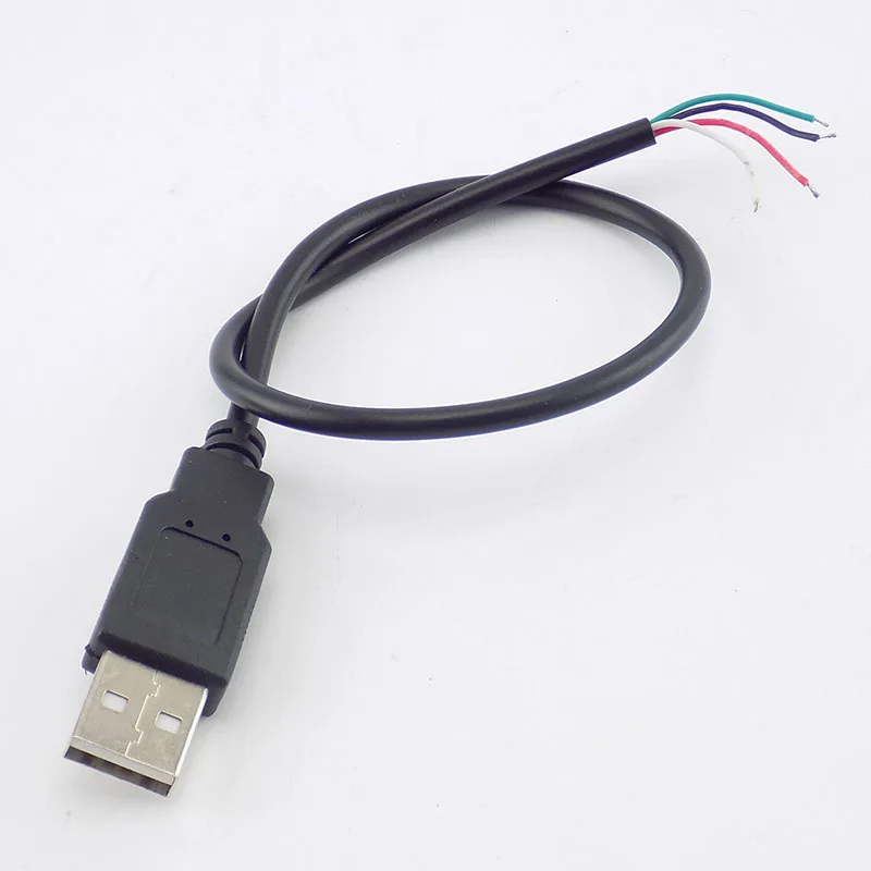 0.3/1/2M DIY Micro USB A Male 4 Pin Wire Data Cable Connector extension Cord Power Supply Adapter for fan Devices H10 | Безопасность и
