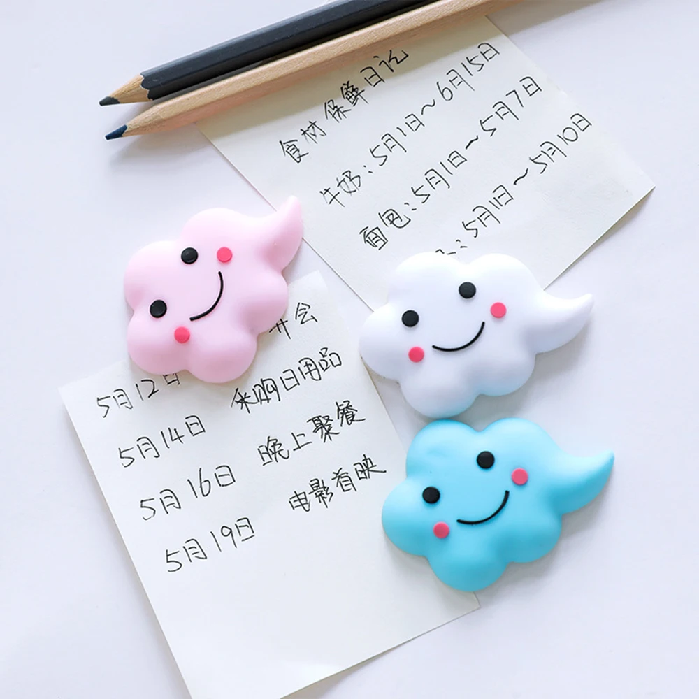 3 цвета мини милые Мультяшные кавайные магниты на холодильник белая доска