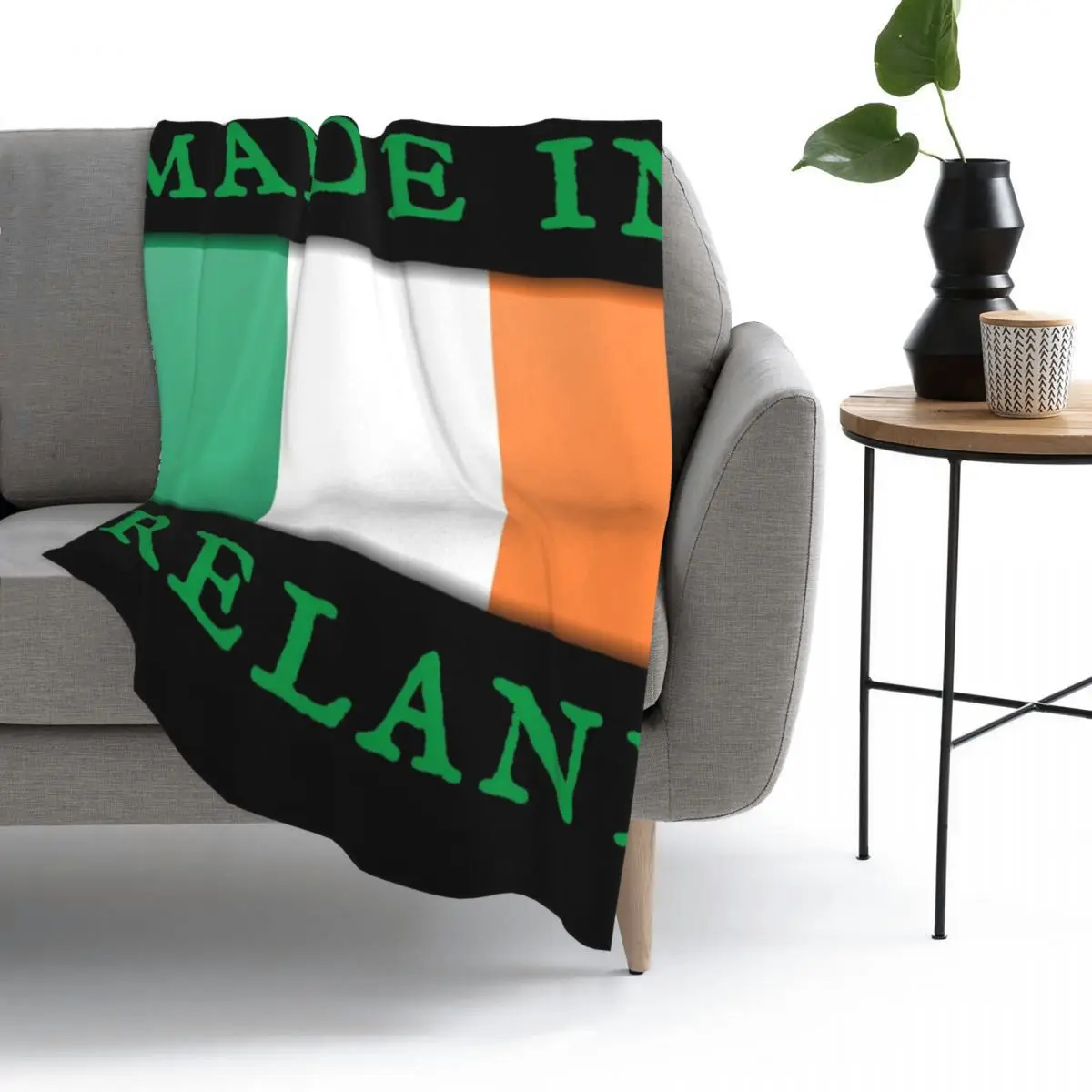 

Made In Ireland Throw Blanket Fleece Throw Blanket TV Blankets SofaBlanket Plush Flannel Cozy bedding On Home travel Adult child