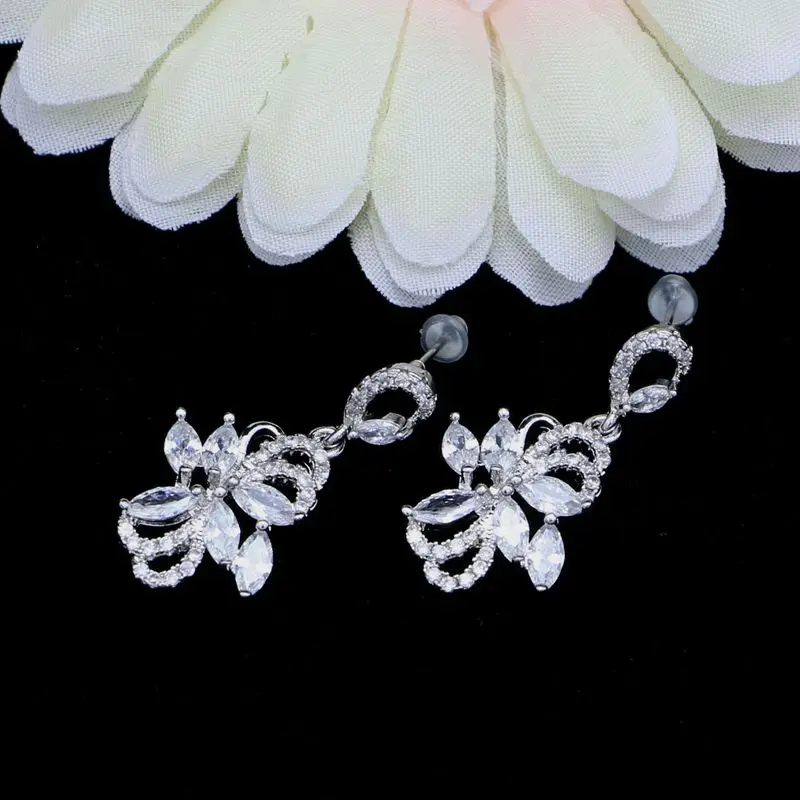 Модные свадебные серьги из стерлингового серебра 925 пробы ювелирные изделия