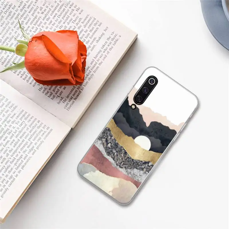 

Mountain Marble Moon Phone Case For xiaomi Redmi 5 5A plus 7A 8 note 2 3 4 5 5A 6 7 GO K20 A2 shell Funda