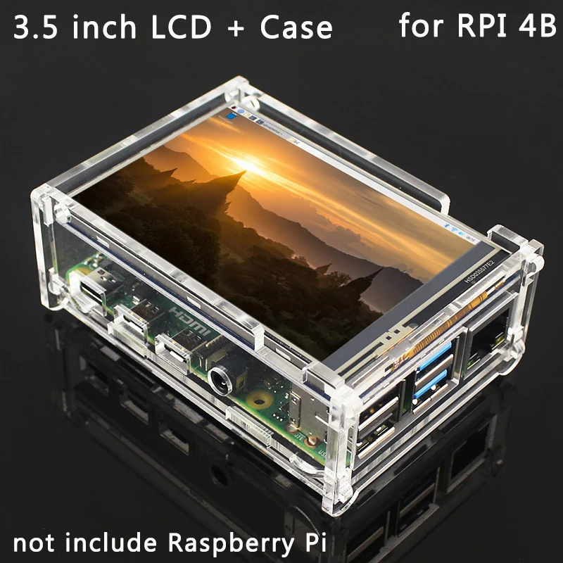 Rapberry Pi 4 Модель B 3,5 дюймовый сенсорный ЖК-экран 480x320 с сенсорной ручкой | акриловый чехол для Raspberry Pi 4