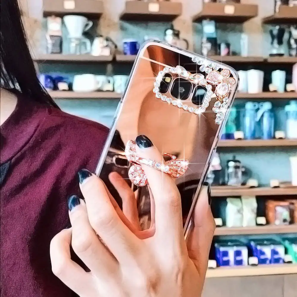 Чехол LCHULLE для Samsung GalaxyA6 J4 J6 Plus A8 2018 A3 A5 J3 J5 2017 с блестящим бриллиантовым кольцом