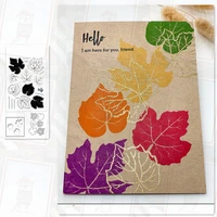 leaves metal cutting dies and stamps scrapbooking stencil for album paper diy gift card decoration embossing dies new