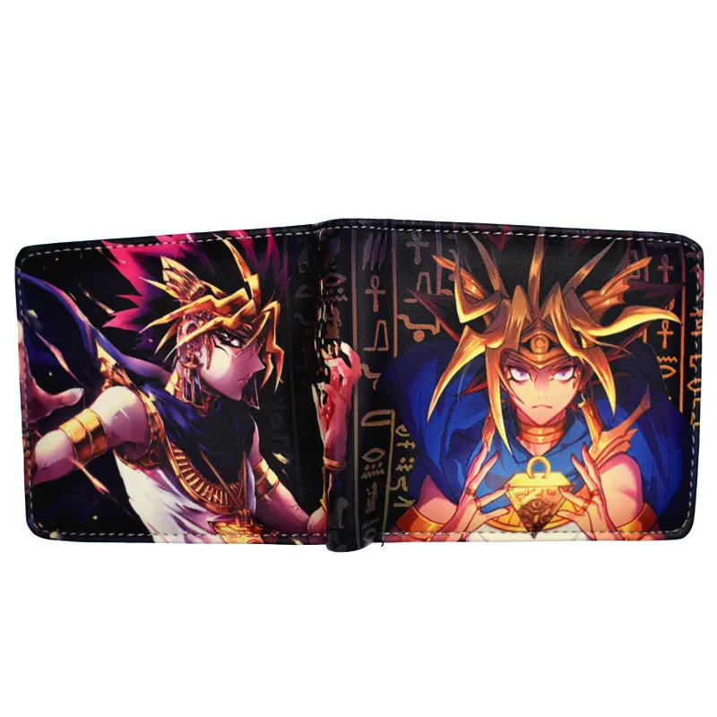 Мультфильм Yu Gi Oh короткий кошелек Высокое качество PU мужской кошелек мальчик кошельки для монет