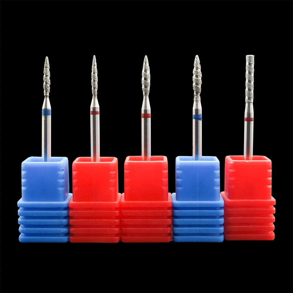 5 Type Diamond Nail Drill Milling Cutter for Manicure Rotary Drill Bits Grinder Burr Cuticle Clean Nail Accessory Tool