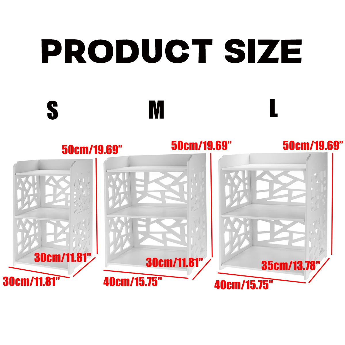 

Modern Coffee End Side Table White For Home Living Room Sofa Side Tea Desk Two Layers Bedside Magazine Storage Shelf