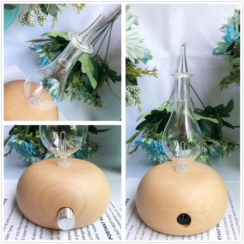 Безводный чистый диффузор эфирного масла распылитель деревянный стеклянный