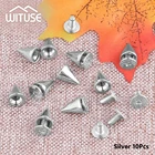 10 шт. DIY 10 мм серебристая металлическая пуля заклепка шип Кожа ремесло заклепки аксессуары гвоздики для панк одежда сумка кожаная заклепка