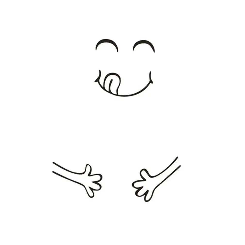 Съемные самоклеющиеся наклейки на холодильник с окном мультяшным декором