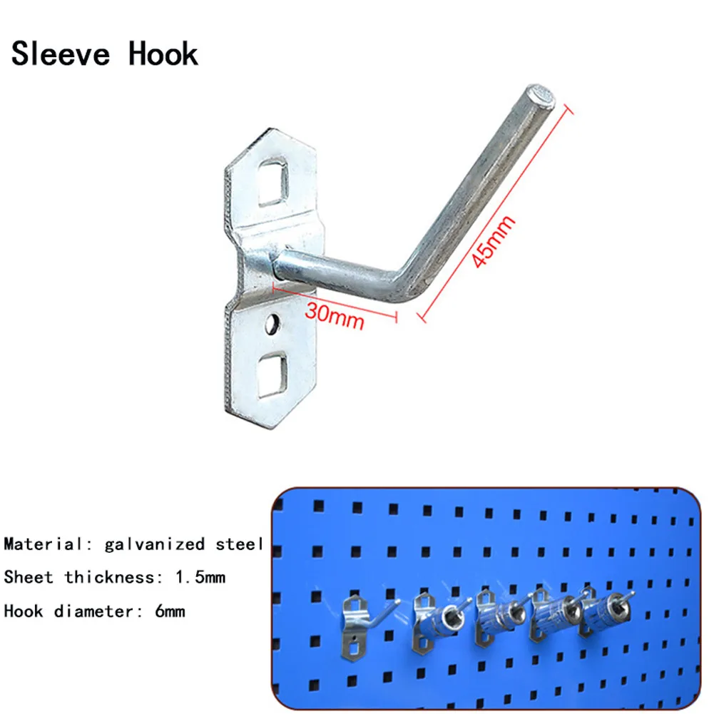 

1 Pcs Wall-Mounted Hole Board Hook Tools Hook Hardware Tool Storage Rack Hanger Hook For Home Decoration Accessories