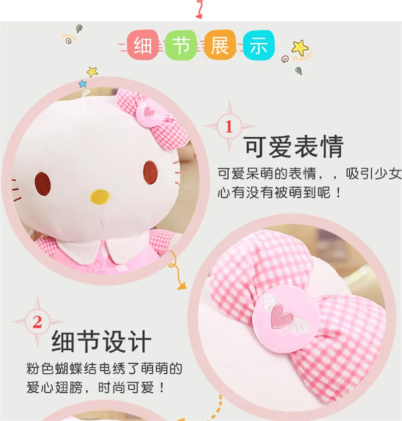 Оригинальные куклы Hellokitty плюшевые игрушки, очаровательные Куклы hello kitty, подарок на день девочек, Рождественский подарок/40 см