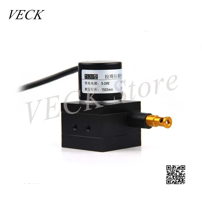 Pull Rope Wire Type TS20 датчик смещения увеличение Drawstring Encoder импульсный rope DC5 24V 1000