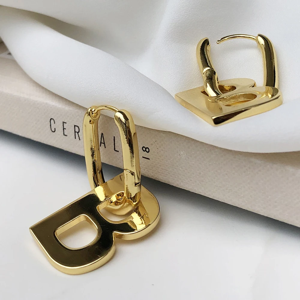 

Drop Dangle Earrings For Women French Retro Fashion New Design Letter B Pendant Detachable Party Temperament Gifts Jewelry