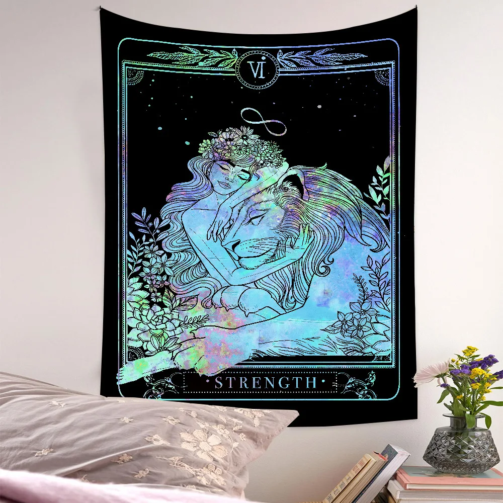 

FFO Tarot Card Tapestry Wall Hanging Astrology Divination Bedspread Beach Mat