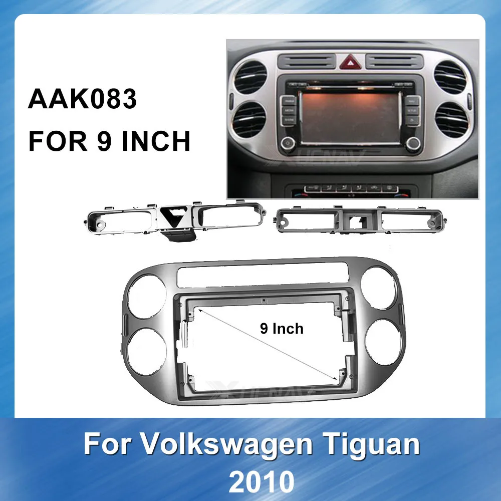 

Car Frame For Volkswagen Tiguan 2010 Radio Dashboard GPS Stereo Panel for Mounting Auto Panel dual Din CD Installation Frame Kit