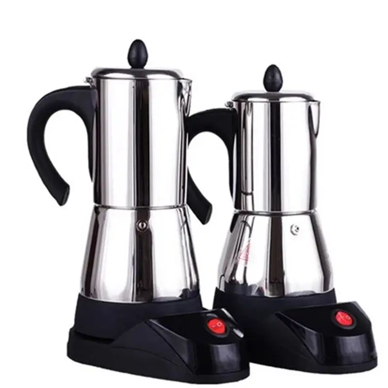 

Electric Coffee Maker 304 Stainless Steel Material 220V Moka Coffee Pot Mocha Coffee Machine V60 Coffee Filter Espresso Maker