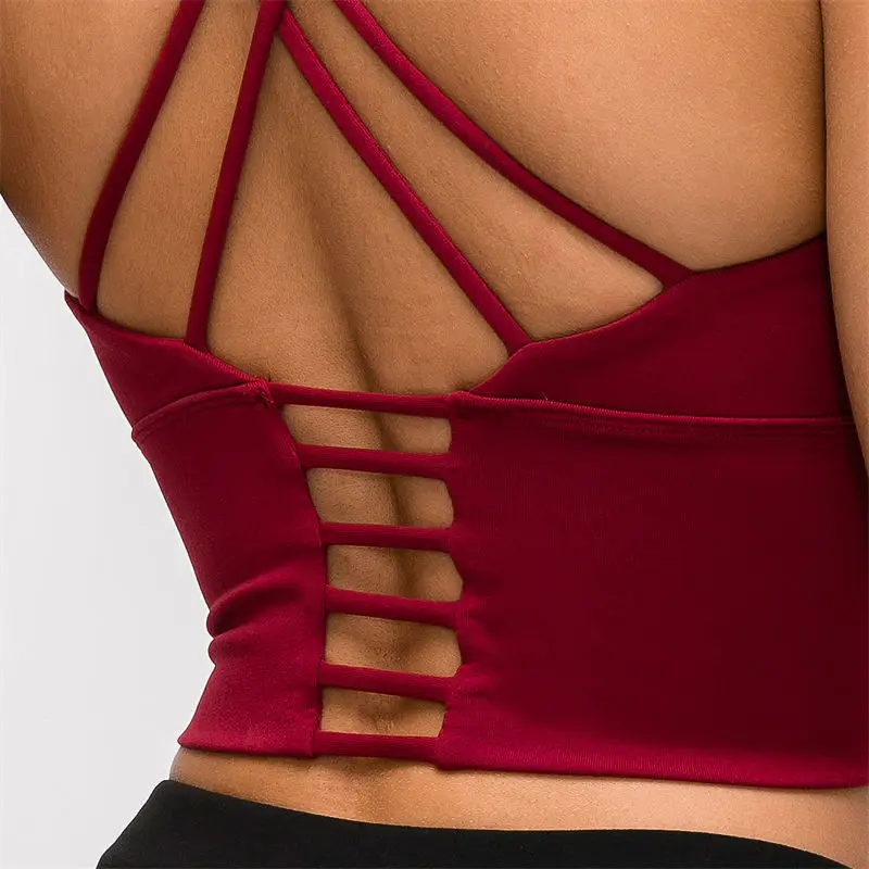 

Женский спортивный бюстгальтер с перекрестной спинкой, бюстгальтер для тренировок, женский бюстгальтер для фитнеса, бюстгальтер с эффекто...